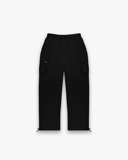 PANELLED BAGGY CARGOPANTS "PANBAG" V1 Black