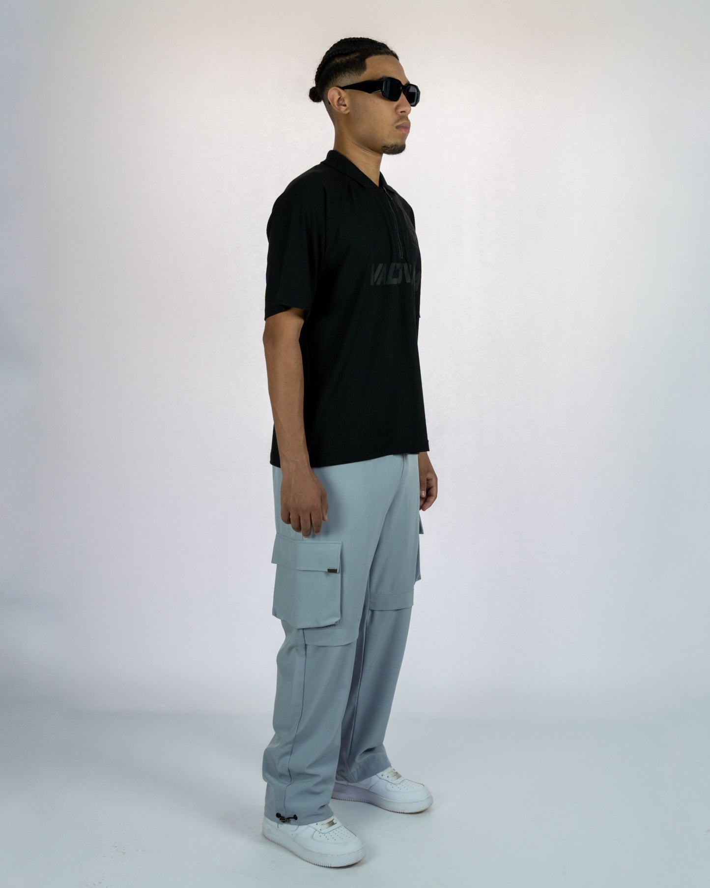 PANELLED BAGGY CARGOPANTS "PANBAG" V1 Silver