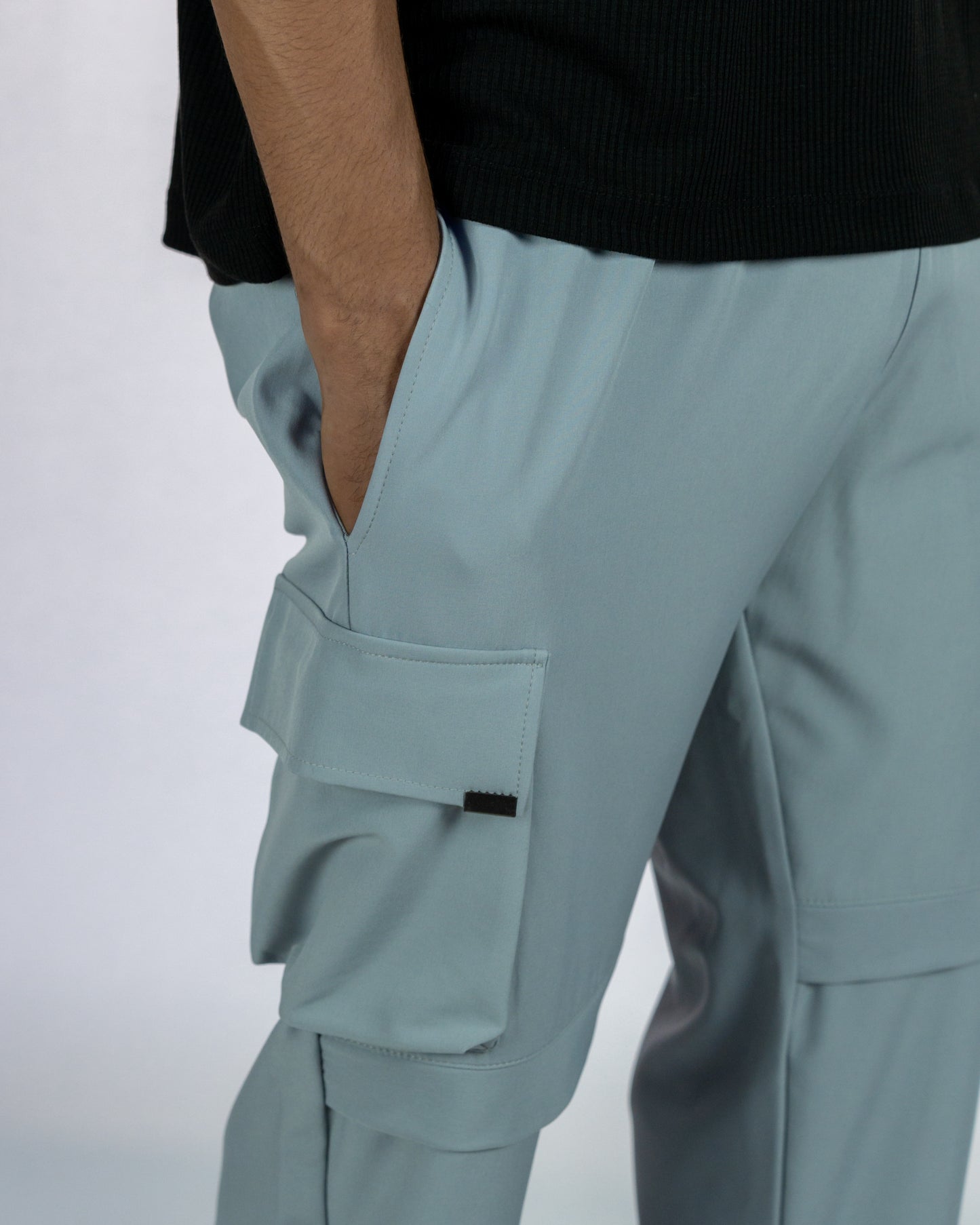 PANELLED BAGGY CARGOPANTS "PANBAG" V1 Silver